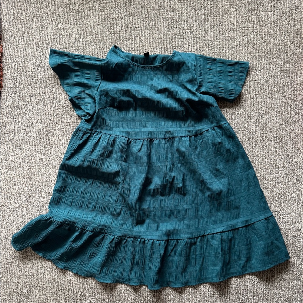 SHEIN Teal Casual Kids Dress